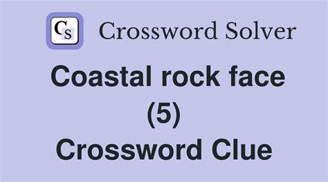 rock face crossword clue